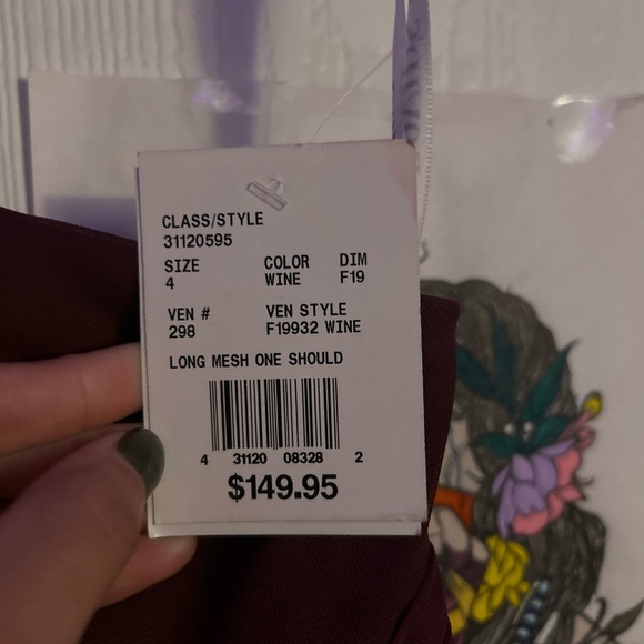 Wine Red David’s Bridal Gown - Picture 6 of 6